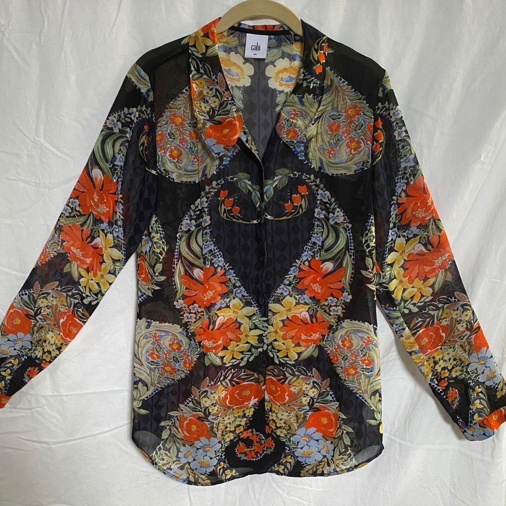 Cabi Paisley Floral Blouse